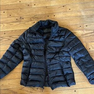 Eddie Bauer Black Puffer Jacket with Quilted Design